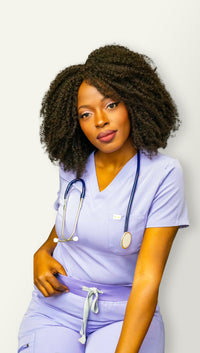 Women's V-neck scrubs set